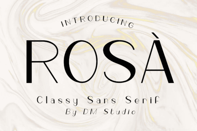 Classy Font for Fancy Digital Products, Rosa