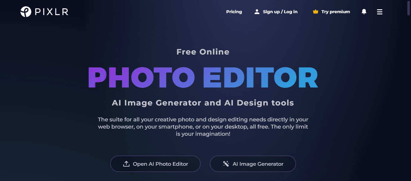 3. Pixlr: Best Online Picture Editing