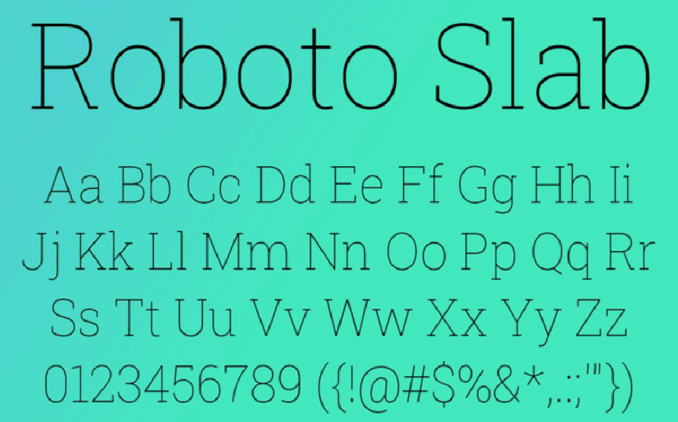 3. Roboto Slab