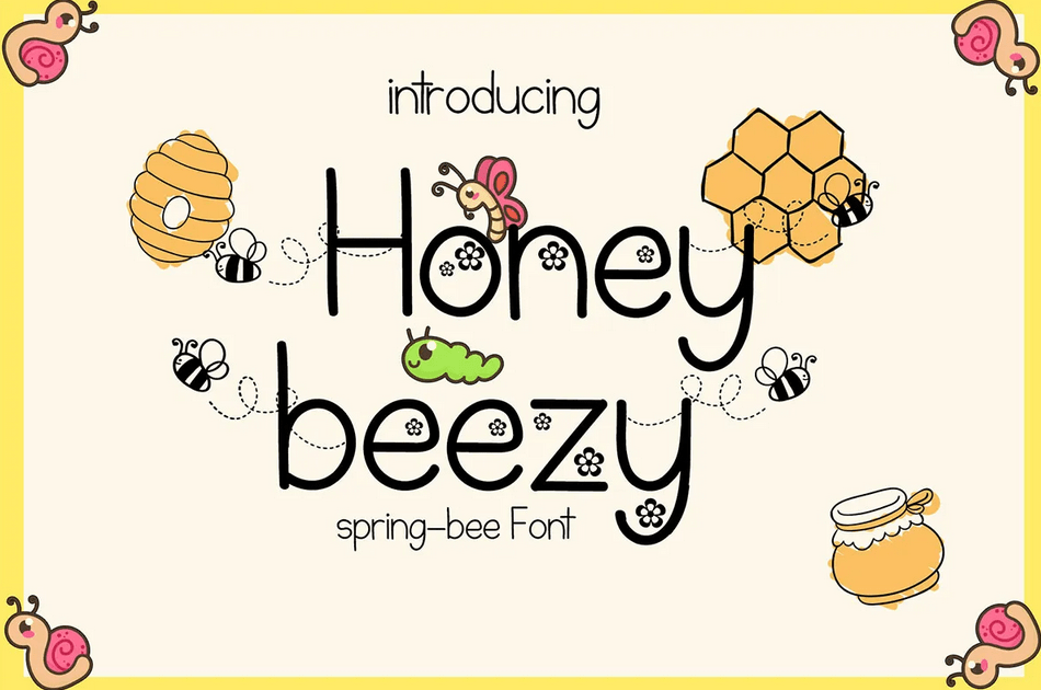 18. Honey Beezy – Spring Bee Font