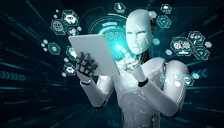 The look of a self-aware AI robot