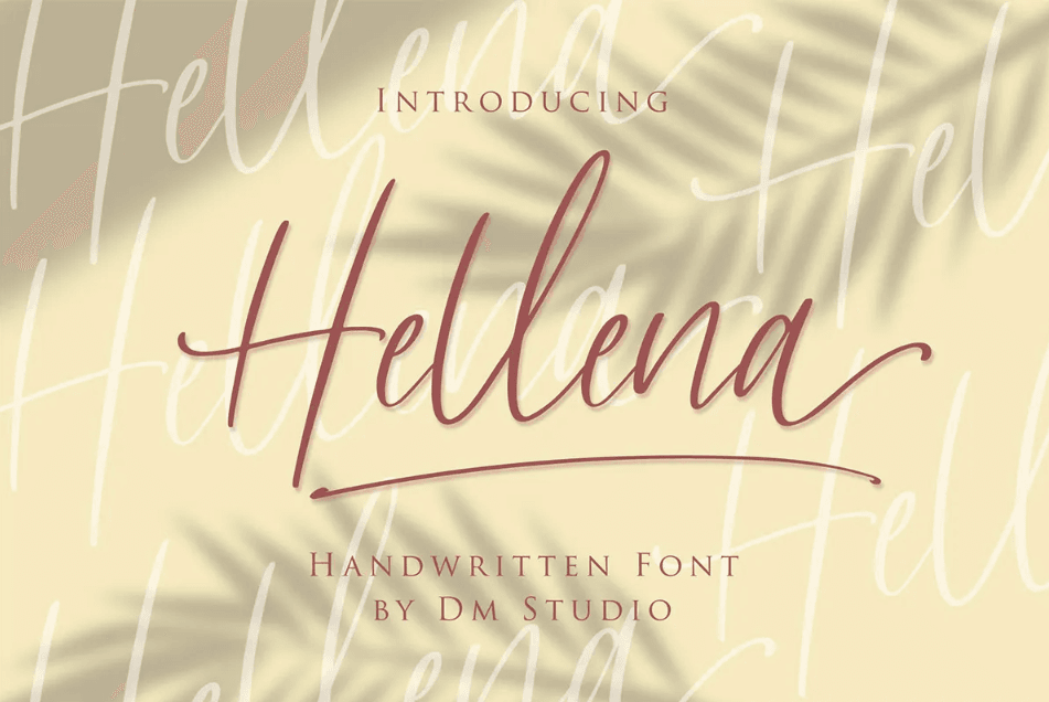 20. Hellena – Handwritten Script Font