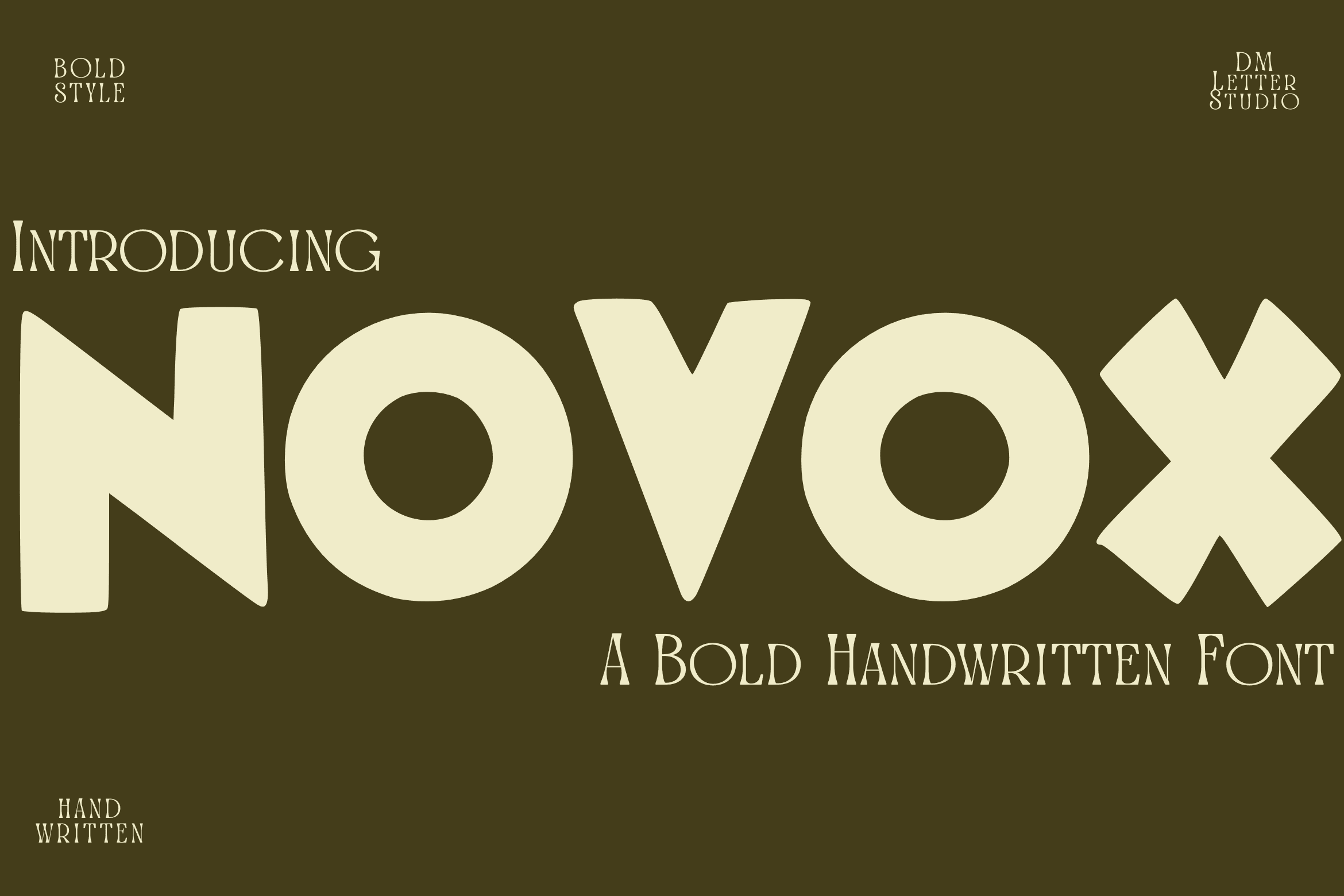 Novox Bold Handwritten Font
