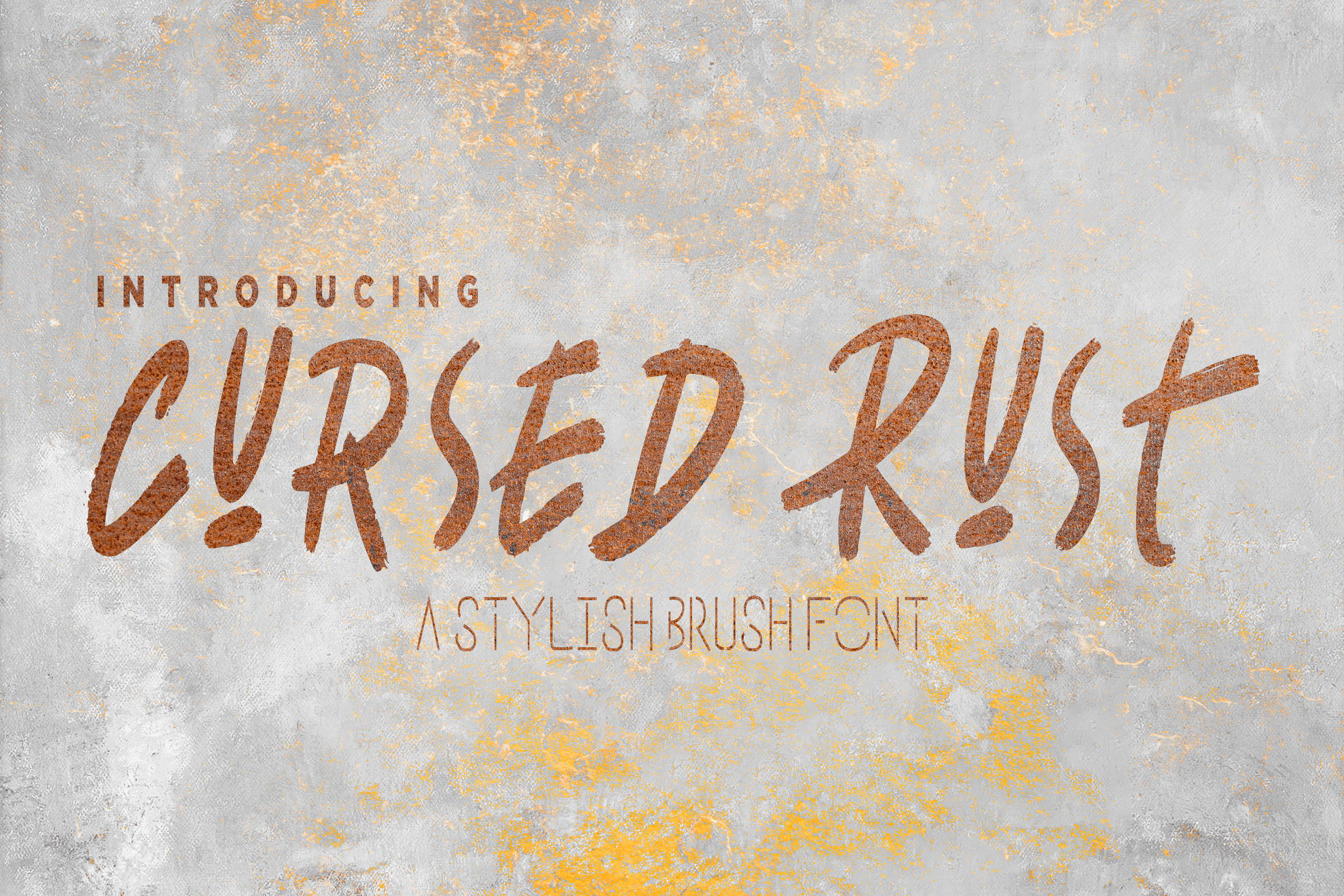 Cursed Rust Brush Font