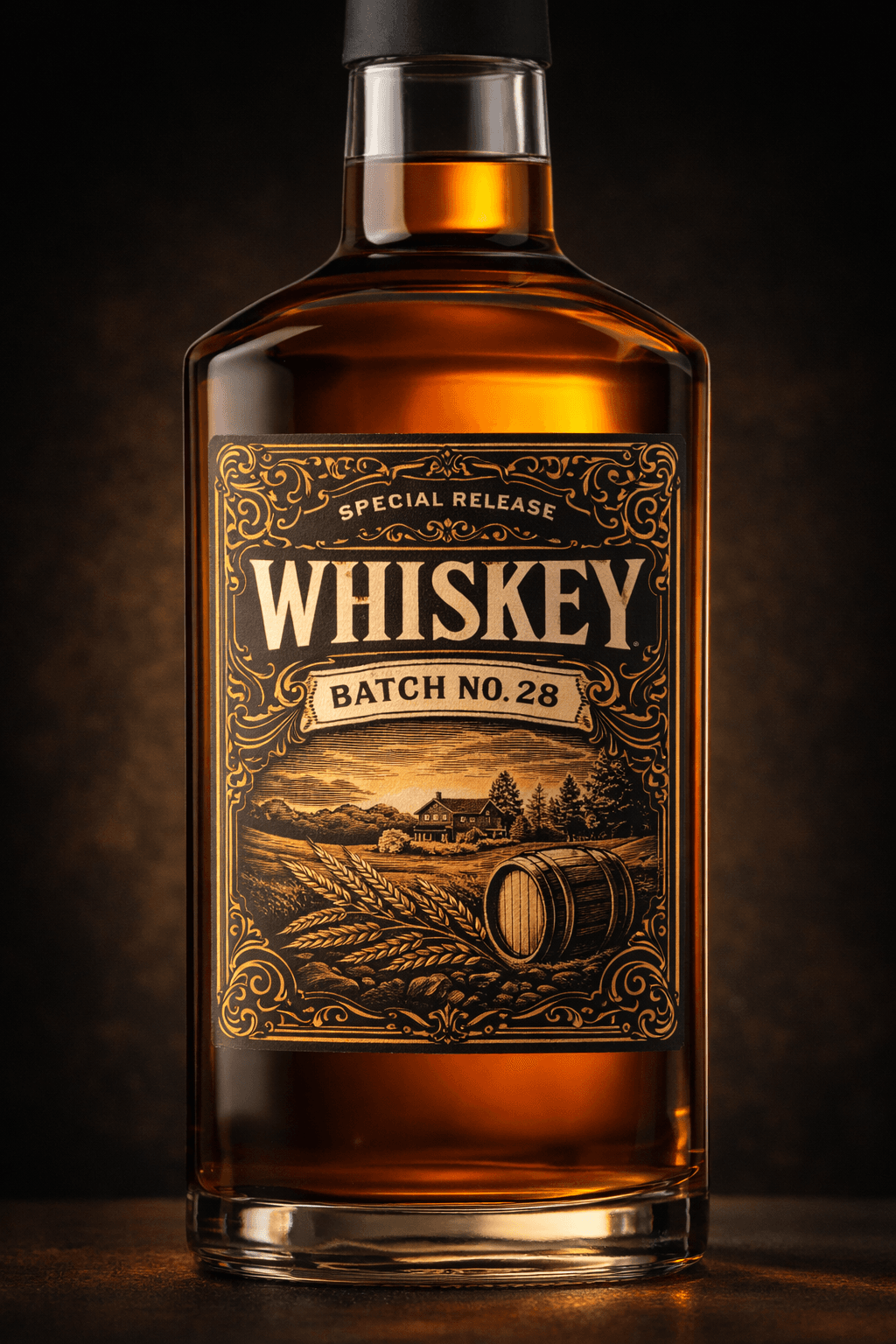 AI bottle label prompts