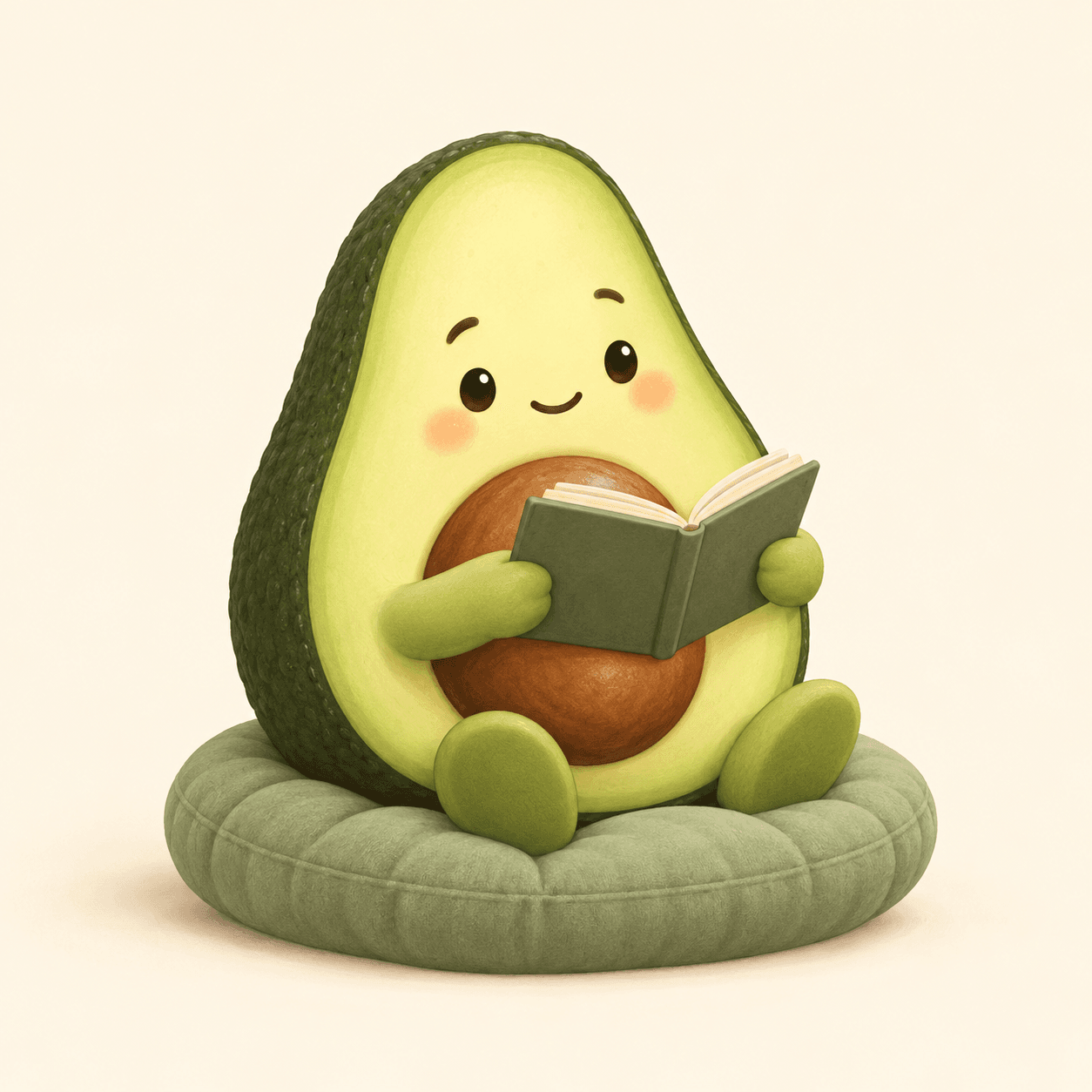 Relaxed Avocado Reader