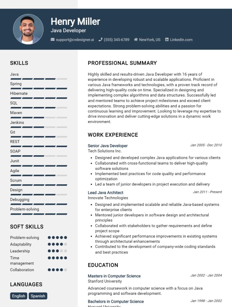 3 Java Developer Cv Examples For 2024 - Amazing Gradient Photo - 4K