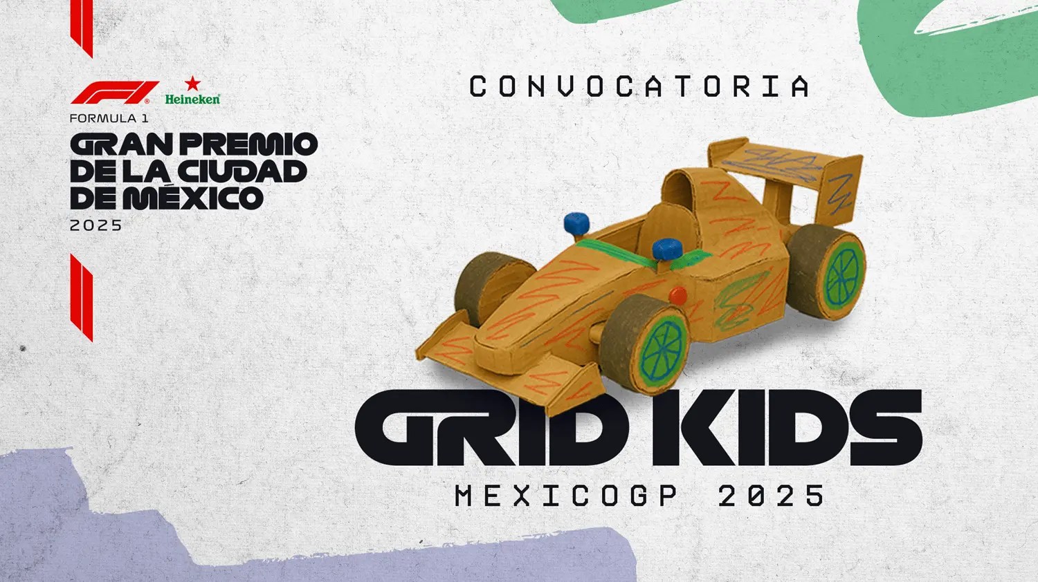 ¡Conviértete en un Grid Kid! Construye tu auto o casco de F1 y vive el México GP 2025 desde la pista