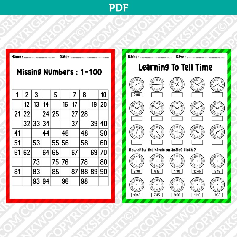 First Grade Math Worksheets Printable Pdf - Abstract Photo Collection - HD Quality