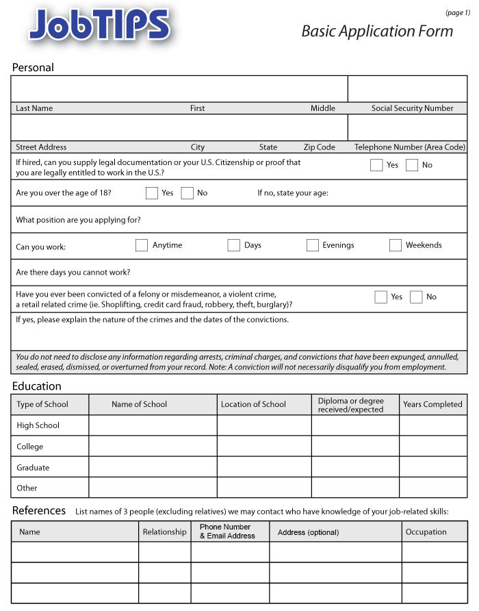 Job Application Form Doc Burrito Pasta Maria Cafe Pinterest Registration Form Sample For 