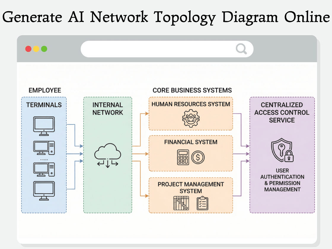AI Network Topology Diagram Online Generator PicDoc