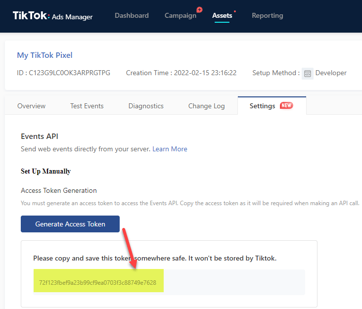 Tiktok conversions api integration