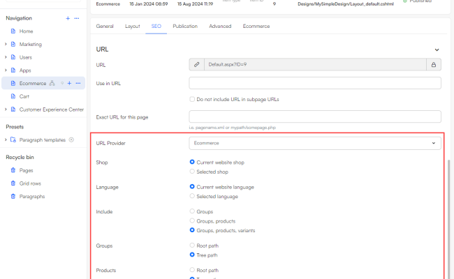 Sitemaps | Dynamicweb 10 Developer Documentation