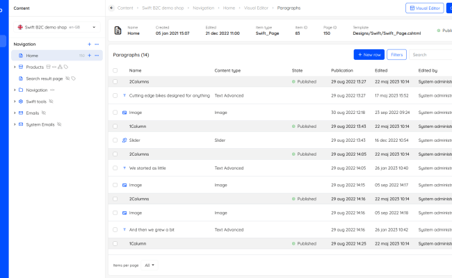 Managing Content | Dynamicweb 10 Developer Documentation