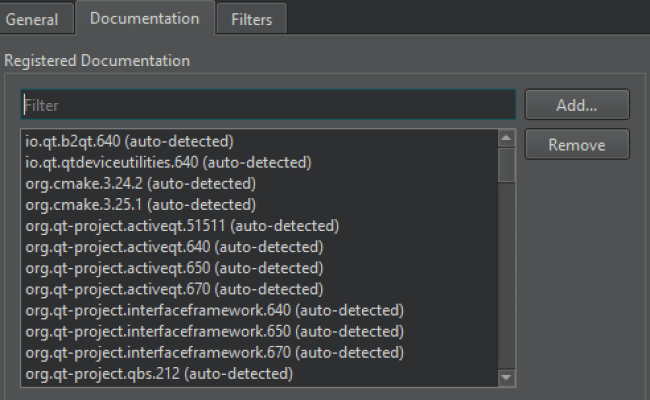 Add External Documentation | Qt Creator Documentation