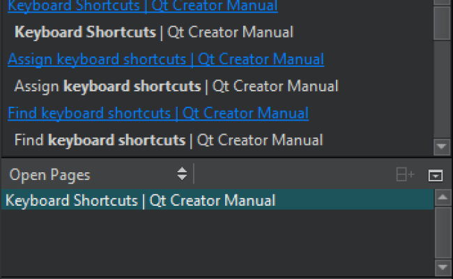 Find Information In Qt Documentation | Qt Creator Documentation