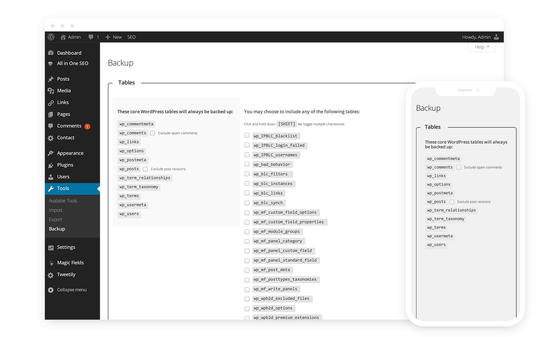 Database backup for wordpress · 6. WordPress Plugin | WP Database Backup: Quick Fix