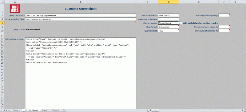 Running Your Query Using The Excel Add In - Best Landscape Arts in Mobile