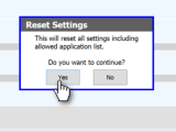 Reset Settings