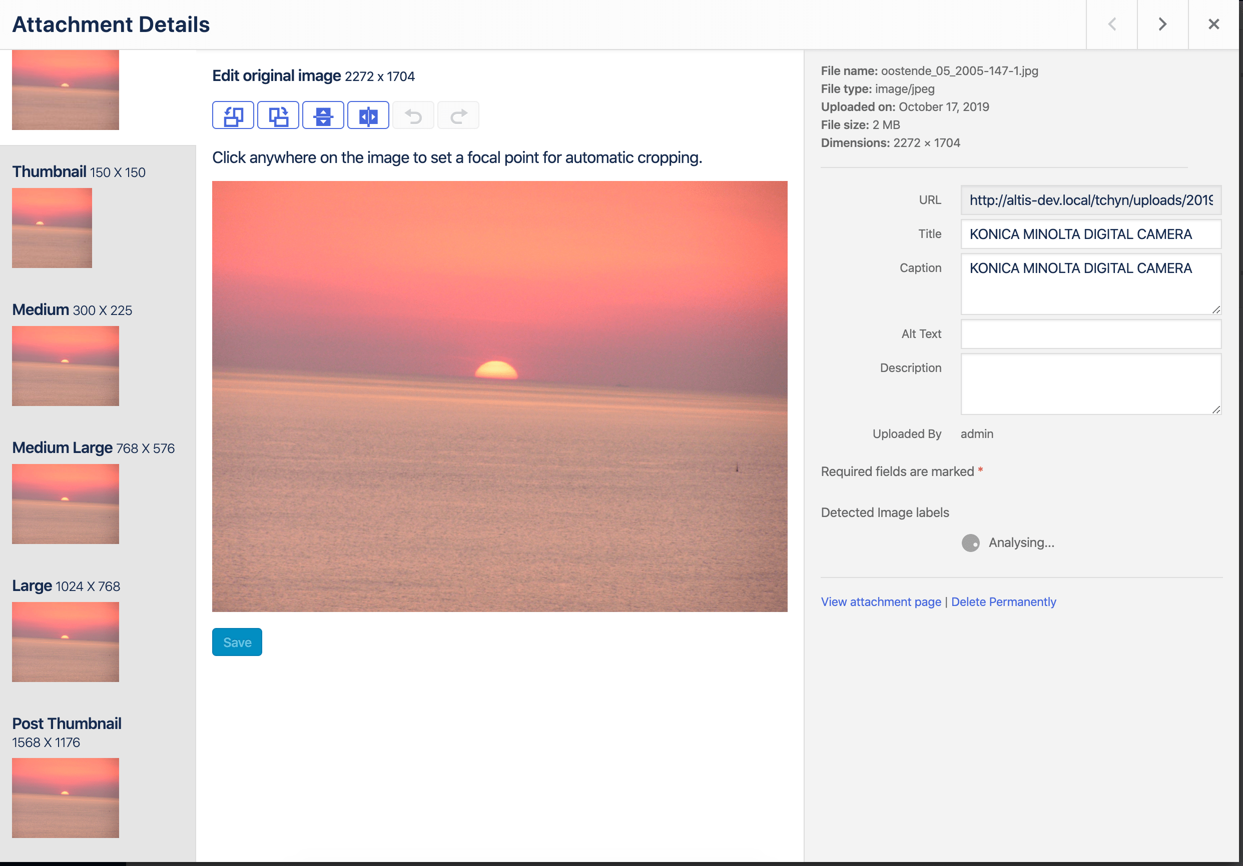 The function allows to get an image url. Wp Get Attachment Image Url Image Size