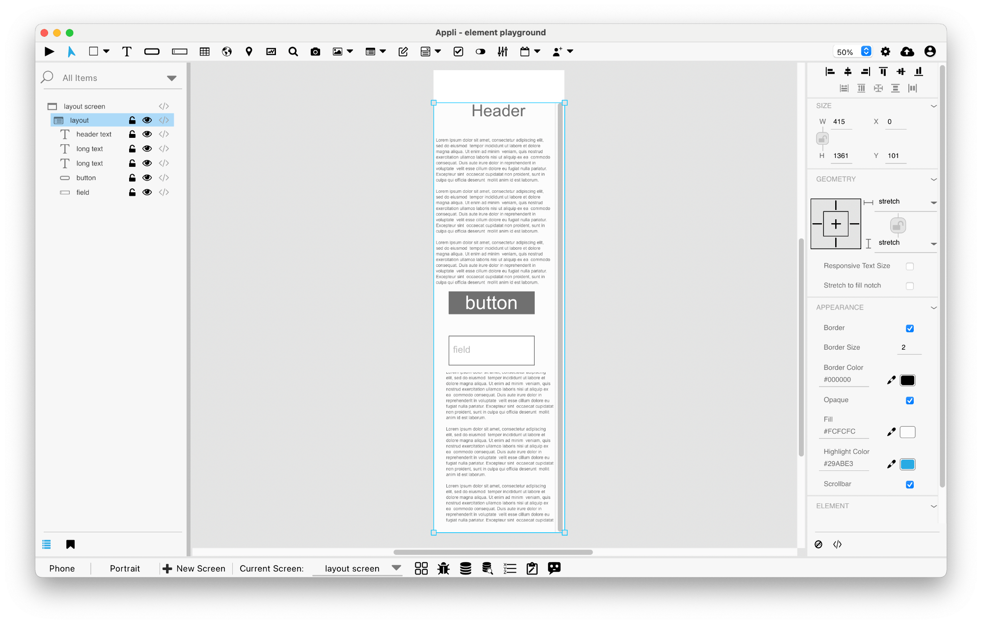 Layout tutorial