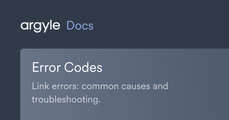 Error Codes Argyle Docs - Premium Landscape Background Gallery - Retina