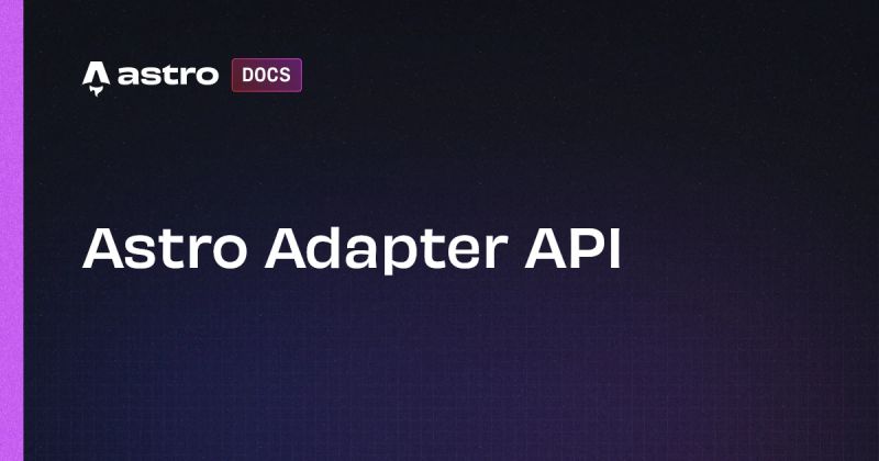 Astro Adapter Api Docs - Dark Images - Ultra HD Desktop Collection