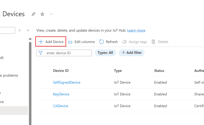 Register And Connect An IoT Device - Azure IoT Hub | Azure Docs