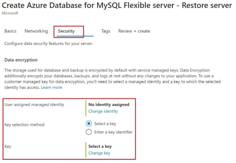 Set Up Data Encryption By Using The Azure Portal Azure Database For Mysql Flexible Server - Minimal Wallpaper Collection - High Resolution Quality