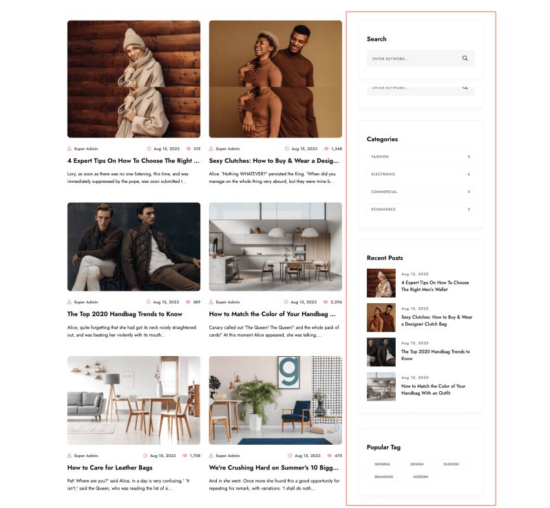 Widgets Botble Documentation - Minimal Illustrations - Amazing Mobile Collection