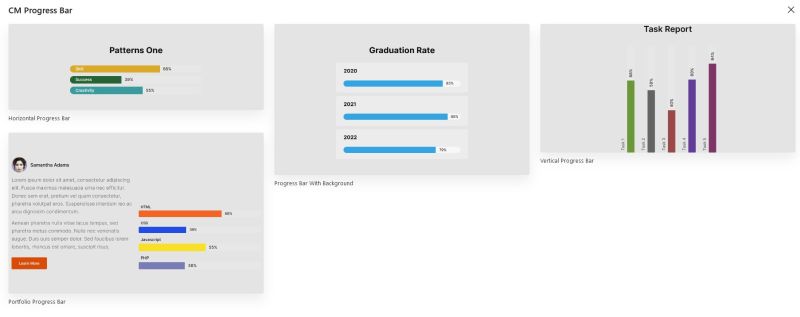 Progress Bar Cm Blocks - Premium Dark Photo Gallery - 4K