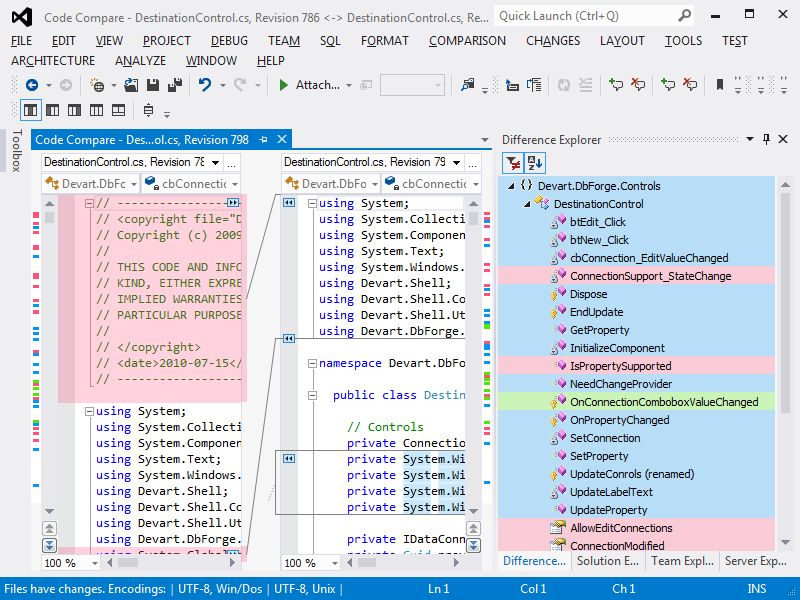 Visual Studio 2015 Compare Current File To Historical Version In - Light Illustration Collection - HD Quality