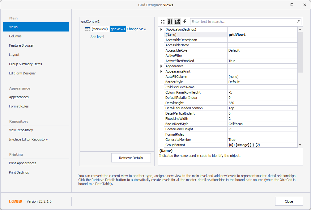 Get started with data grid and views