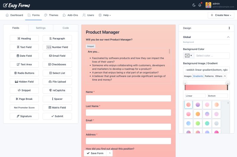 Theme Manager Themes Easy Forms - Premium Geometric Design Gallery - 8K