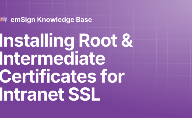 Installing Root & Intermediate Certificates For Intranet SSL | EmSign ...
