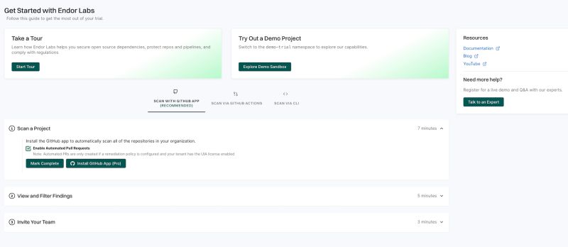 Quick Start With Github App Endor Labs Docs - Premium Landscape Art Gallery - Ultra HD