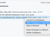 Opening An Existing Codespace Github Docs
