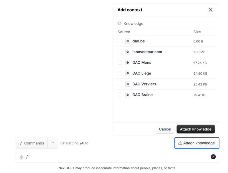 Utilizing Input Documents In Chat On Nexus Nexusgpt Documentation - 8K Light Images for Desktop