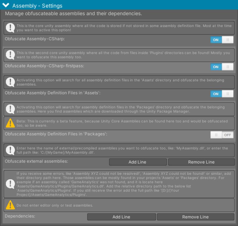 Obfuscation Settings Guardingpearsoftware Documentation - Mobile Colorful Arts for Desktop
