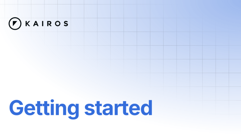 Getting started  Kairos API Documentation.