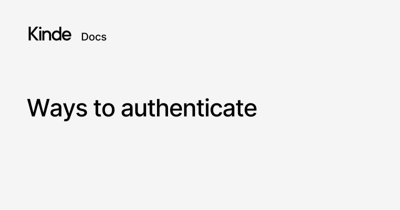 Kinde Auth Kinde Docs - Best Light Patterns in Desktop
