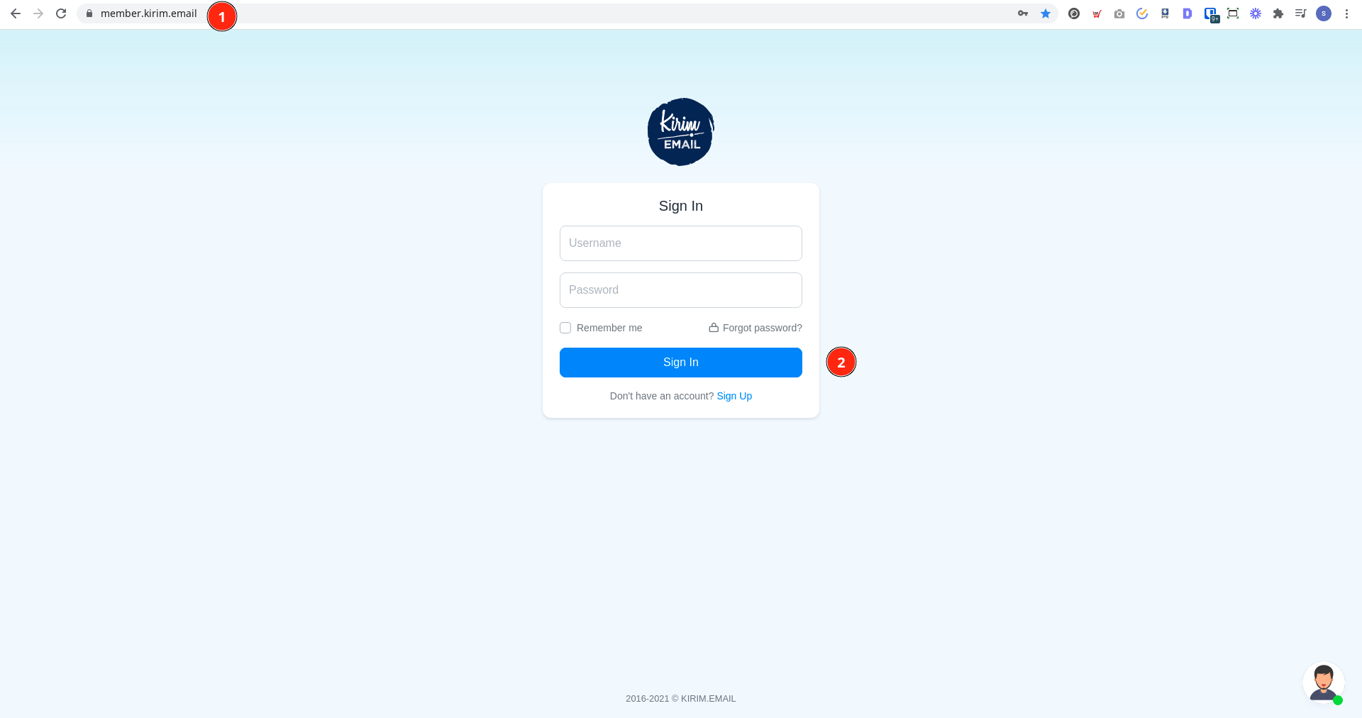 Cara Login Ke Halaman Aplikasi KIRIM.EMAIL - KIRIM.EMAIL