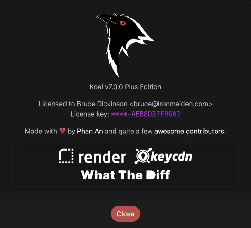 Purchase Activation Koel - Premium Light Texture Gallery - Retina