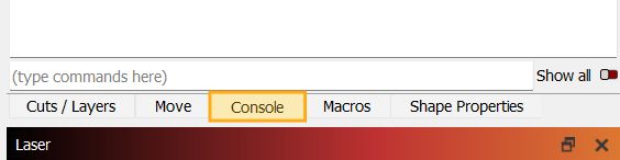 Console Window Lightburn Documentation - Best Gradient Arts in Full HD