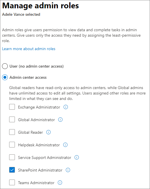 Digitale kassenzettel direkt auf das smartphone. Informationen Zur Sharepoint Administratorrolle In Microsoft 365 Sharepoint In Microsoft 365 Microsoft Docs