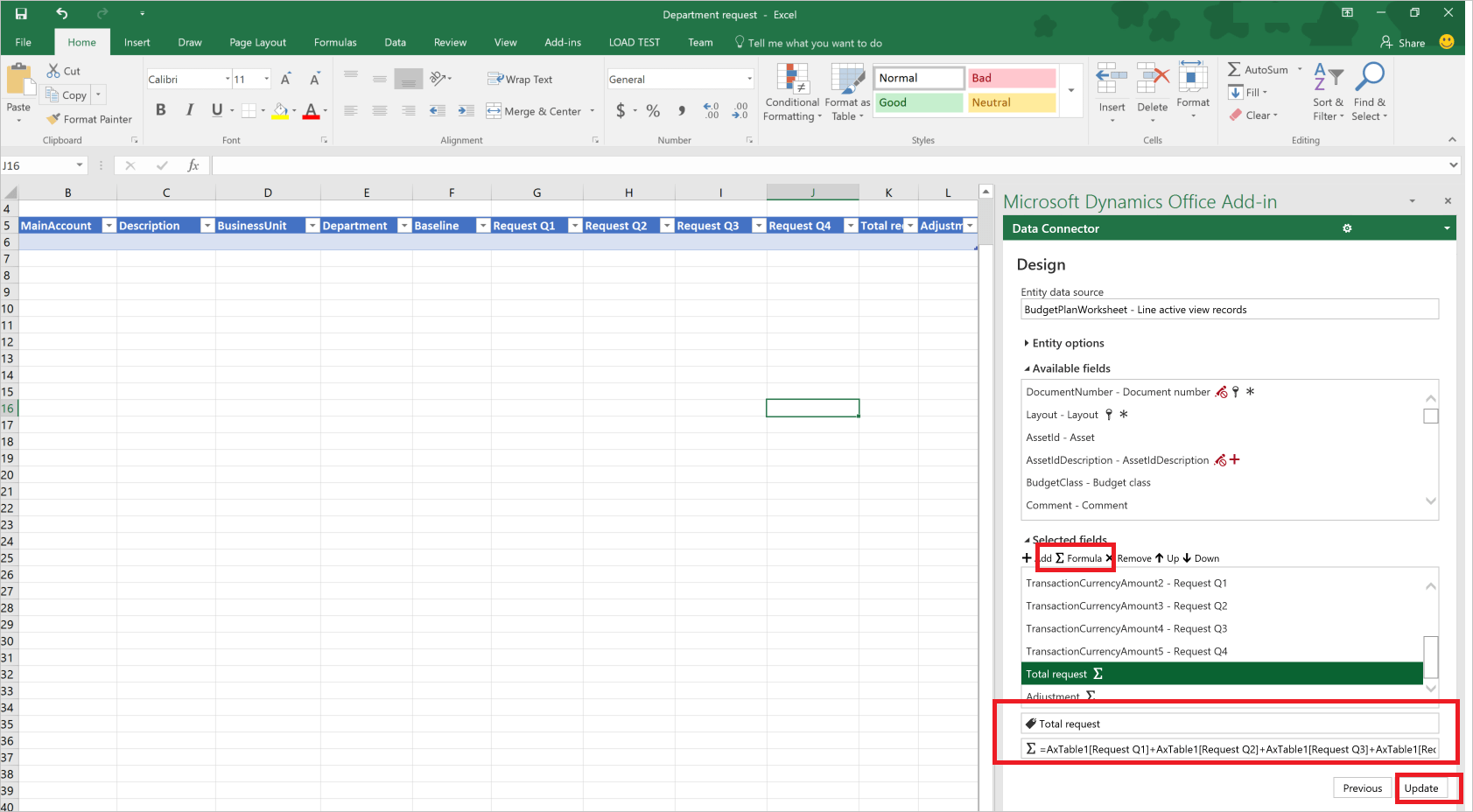 Budget Planning Templates For Excel Finance Dynamics 365 Microsoft Docs