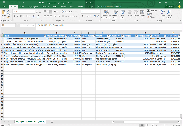 On the ribbon, go to formulas > defined names > name manager. Create and deploy Excel templates (Dynamics 365 Marketing