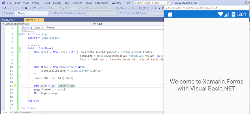 Xamarin.Forms using Visual Basic.NET - Xamarin | Microsoft Docs