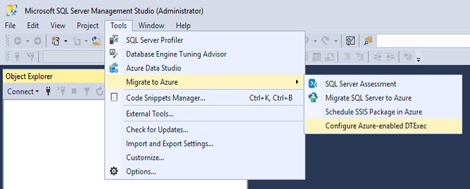 Menjalankan paket SQL Server Integration Services (SSIS) dengan utilitas  dtexec berkemampuan Azure - Azure Data Factory | Microsoft Docs