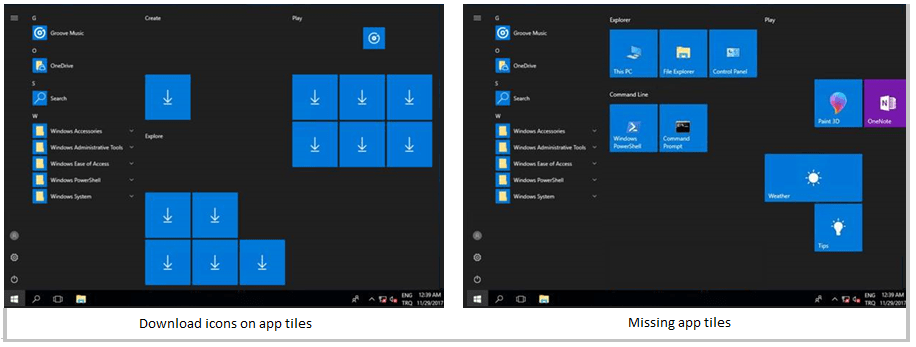 Risolvere Gli Errori Del Menu Start - Configure Windows | Microsoft Docs 347_x_916_png